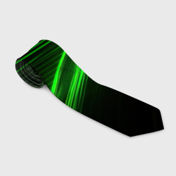 Галстук 3D Зеленые абстрактный  линии