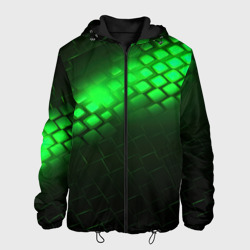 Мужская куртка 3D Неоновые зеленые пластины