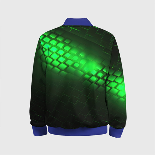 Детский бомбер 3D Juventus green  logo neon, цвет синий - фото 2