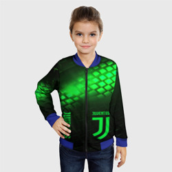 Детский бомбер 3D Juventus green  logo neon - фото 2