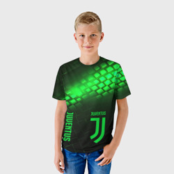 Детская футболка 3D Juventus green  logo neon - фото 2