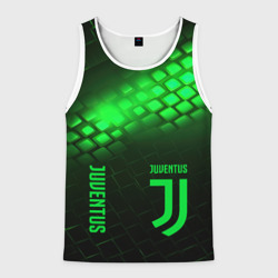 Мужская майка 3D Juventus green  logo neon