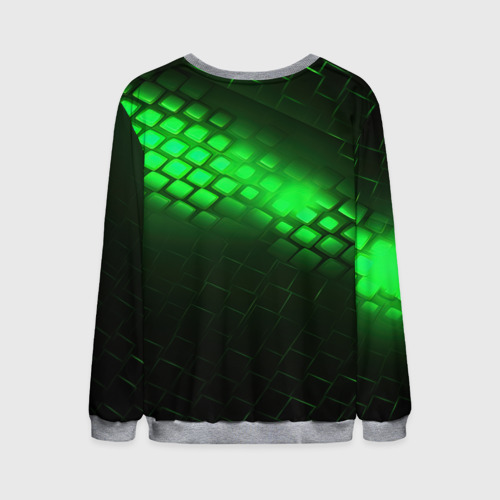 Мужской свитшот 3D Juventus green  logo neon, цвет меланж - фото 2