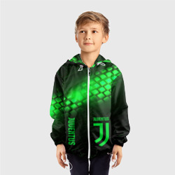 Детская ветровка 3D Juventus green  logo neon - фото 2