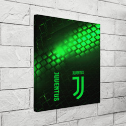 Холст квадратный Juventus green  logo neon - фото 2