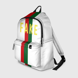 Рюкзак 3D Зелёная и красная полосы с надписью Fake