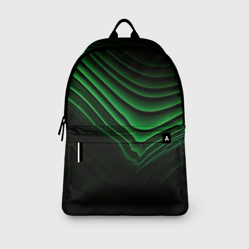 Рюкзак 3D Зеленые  линии абстракция - фото 4