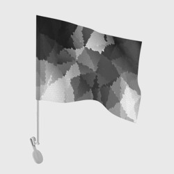 Флаг для автомобиля Мозаичный узор в серых оттенках