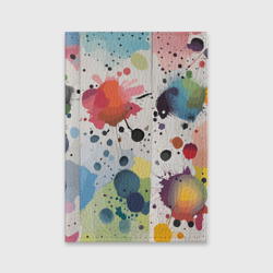 Обложка для паспорта матовая кожа Colorful blots - Vogue - abstraction