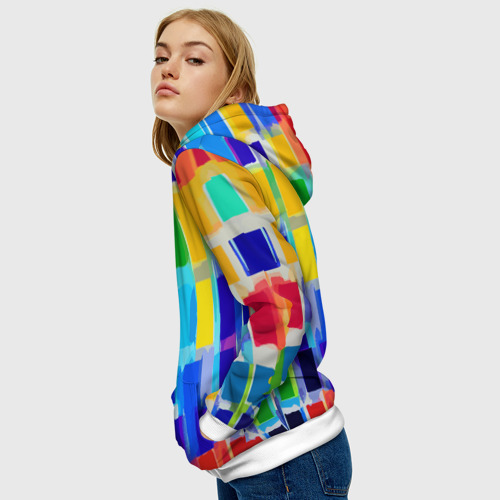 Женская толстовка 3D Colorful strips - pop art - Vogue, цвет 3D печать - фото 5