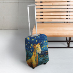 Чехол для чемодана 3D Грейхаунд в стиле Ван Гога - фото 2