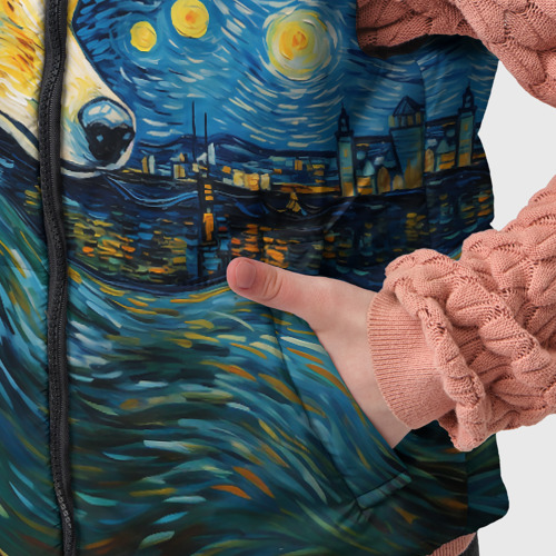 Детский жилет утепленный 3D с принтом Грейхаунд в стиле Ван Гога, фото #4