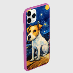 Чехол для iPhone 11 Pro матовый Джек рассел терьер в стиле Ван Гога - фото 2