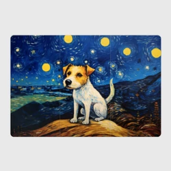 Магнитный плакат 3Х2 Джек рассел терьер в стиле Ван Гога