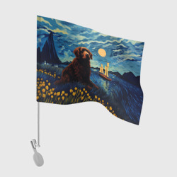 Флаг для автомобиля Ньюфаундленд в стиле Ван Гога
