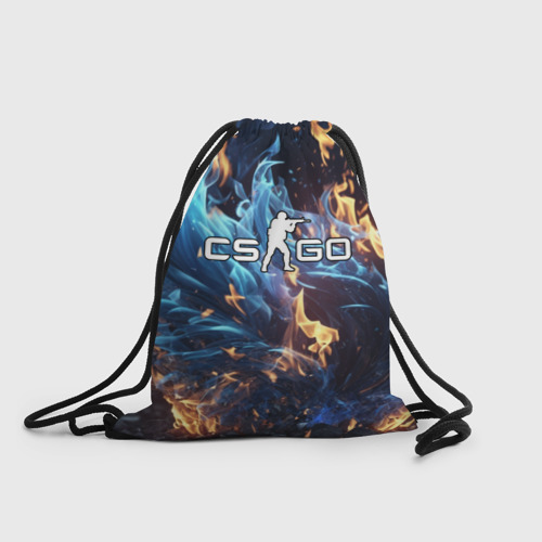 Рюкзак-мешок 3D Сounter-Strike в синем огне