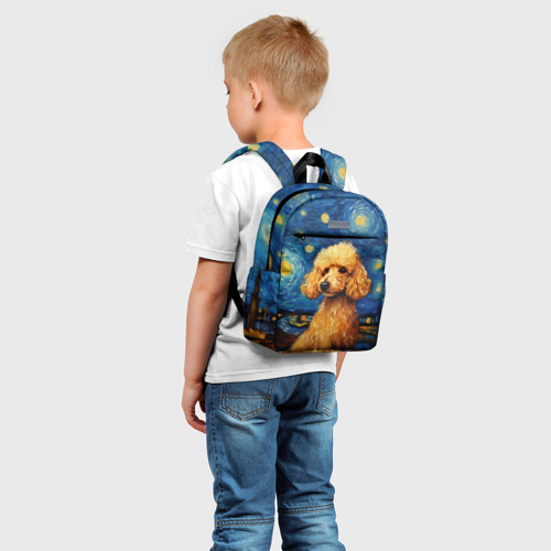 Детский рюкзак 3D Пудель в стиле Ван Гога - фото 3