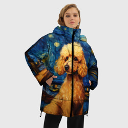 Женская зимняя куртка Oversize Пудель в стиле Ван Гога - фото 2