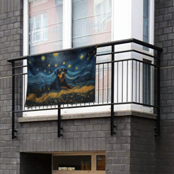 Флаг-баннер Ротвейлер в стиле Ван Гога - фото 2