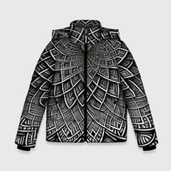 Зимняя куртка для мальчиков 3D Черная мандала