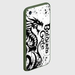 Чехол для iPhone 5/5S матовый Балдурс гейт 3 - дракон - фото 2
