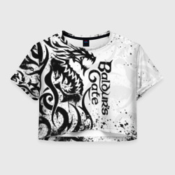 Женская футболка Crop-top 3D Балдурс гейт 3 - дракон