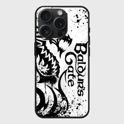 Чехол силиконовый для Apple iPhone 15 Pro матовый Балдурс гейт 3 - дракон