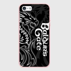 Чехол для iPhone 5/5S матовый Балдурс гейт 3 - черный дракон