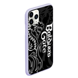 Чехол для iPhone 11 Pro Max матовый Балдурс гейт 3 - черный дракон - фото 2