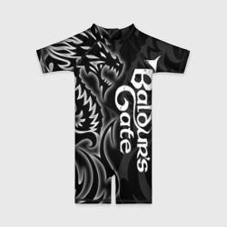 Детский купальный костюм 3D Балдурс гейт 3 - черный дракон