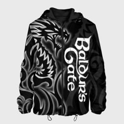 Мужская куртка 3D Балдурс гейт 3 - черный дракон