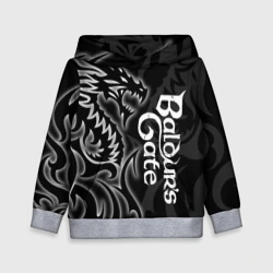 Детская толстовка 3D Балдурс гейт 3 - черный дракон