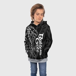 Детская толстовка 3D Балдурс гейт 3 - черный дракон - фото 2