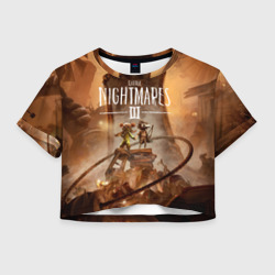 Женская футболка Crop-top 3D Герои Little nightmares 3