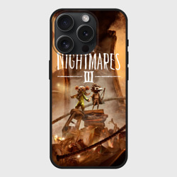 Чехол силиконовый для Apple iPhone 15 Pro матовый Герои Little nightmares 3