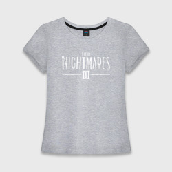 Женская футболка хлопок Slim Little nightmares 3 logo