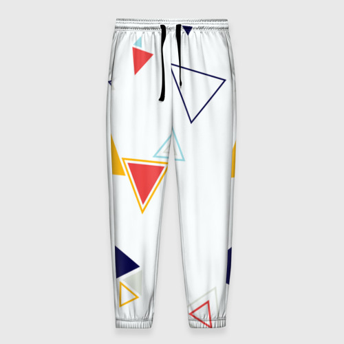 Мужские брюки 3D с принтом Геометрия фигур, вид спереди #2