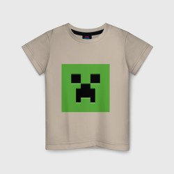 Детская футболка хлопок Minecraft Creeper face