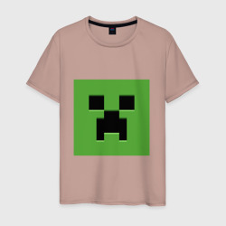 Мужская футболка хлопок Minecraft Creeper face