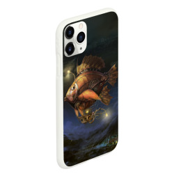 Чехол для iPhone 11 Pro Max матовый Рыба-дирижабль в ночи - фото 2