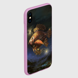 Чехол для iPhone XS Max матовый Рыба-дирижабль в ночи - фото 2
