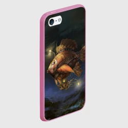 Чехол для iPhone 5/5S матовый Рыба-дирижабль в ночи - фото 2