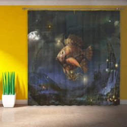 Фотошторы Рыба-дирижабль в ночи - фото 2