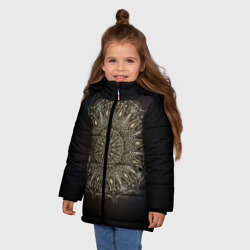 Зимняя куртка для девочек 3D Костяная мандала - фото 2