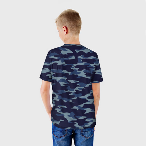 Детская футболка 3D Камуфляж с нашивкой - Александр, цвет 3D печать - фото 4
