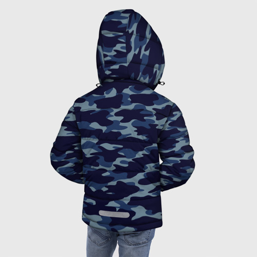 Зимняя куртка для мальчиков 3D Камуфляж с нашивкой - Александр, цвет черный - фото 4
