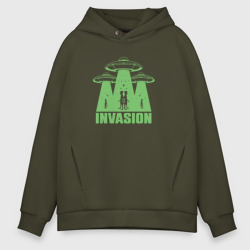 Мужское светящееся худи Alien invasion ufo