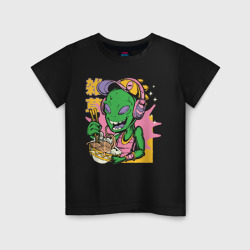 Светящаяся детская футболка Alien and ramen