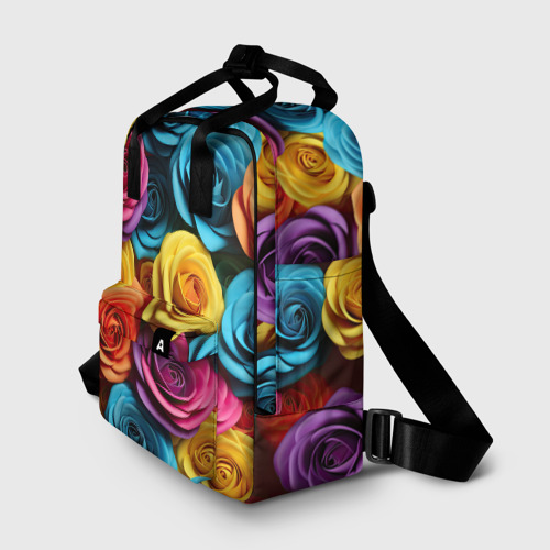 Женский рюкзак 3D с принтом Цветочная свежесть, фото на моделе #1