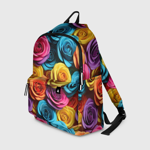 Рюкзак 3D с принтом Цветочная свежесть, вид спереди #2